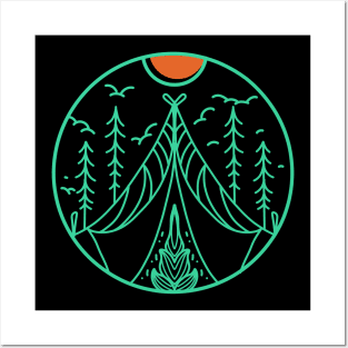 forest camp Posters and Art